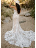 Strapless Ivory Lace Dotted Tulle Dazzling Wedding Dress Strapless Ivory Lace Dotted Tulle Dazzling Wedding Dress